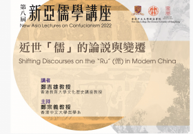 New Asia Lectures on Confucianism 2022: Professor CHENG Kat Hung Dennis on “Shifting Discourses on the “Ru” (儒) in Modern China”